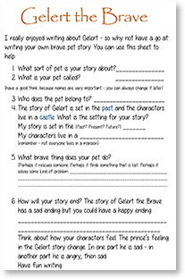 Gelert work sheet